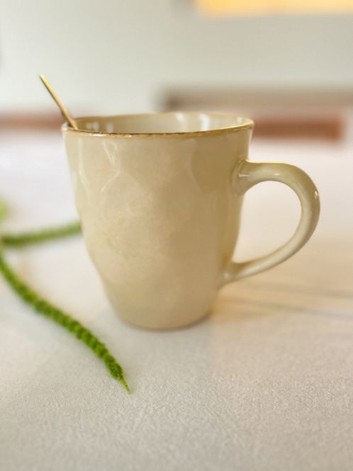 Hovedbilde Rustikk kopp 380 ml - kremhvit