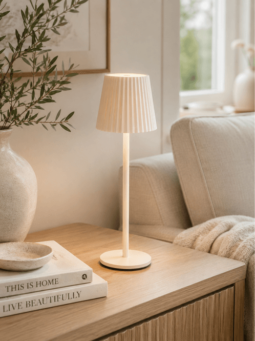Hovedbilde Bordlampe - LED - Oppladbar - Kremhvit