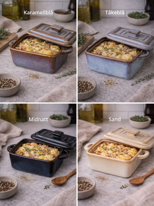 Ildfast minigryte med lokk - firkantet