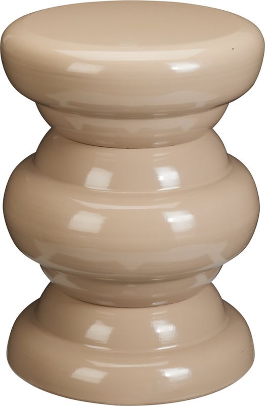 Sidebord i sandfarget metall