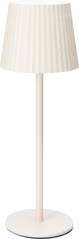 Bordlampe - LED - Oppladbar - Kremhvit